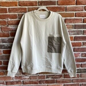 Dept Anonym Cream Beige Crewneck Pullover Sweatshirt